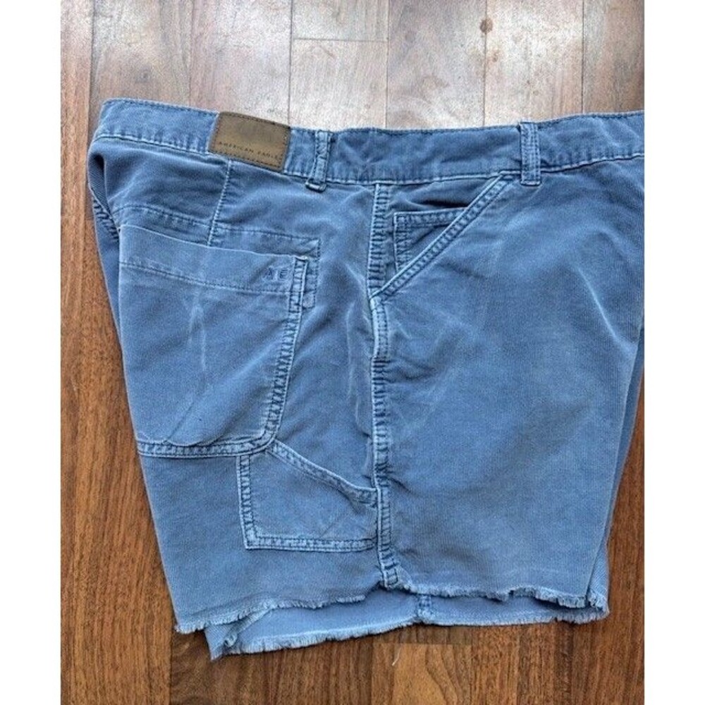 American Eagle Blue Corduroy Highest Rise 90s Boyfriend Short Size 12 (See Desc) - Picture 7 of 10